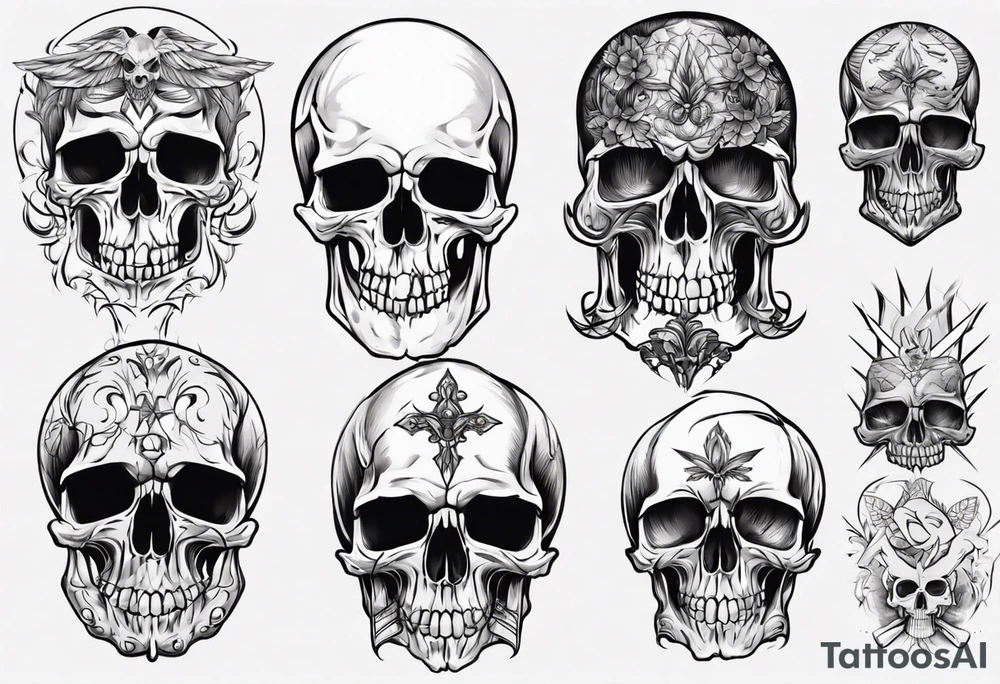 skull for back tattoo idea