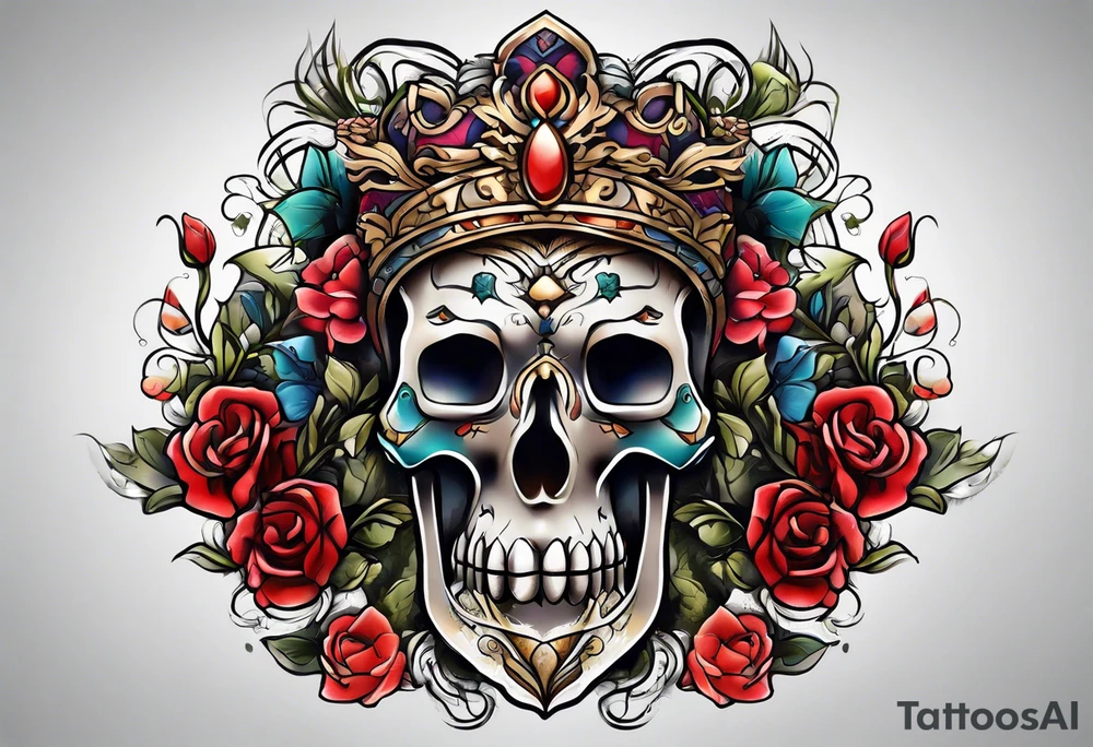 Traditional arm sleeve tattoo idea