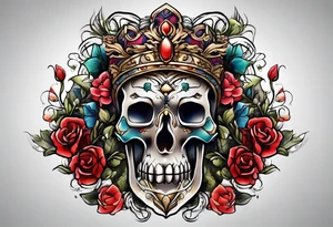 Traditional arm sleeve tattoo idea