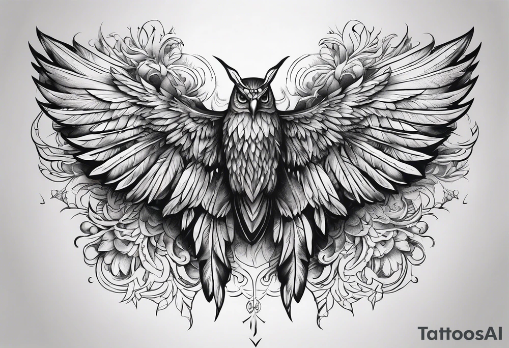 Hallo with wings tattoo idea