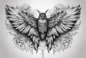 Hallo with wings tattoo idea