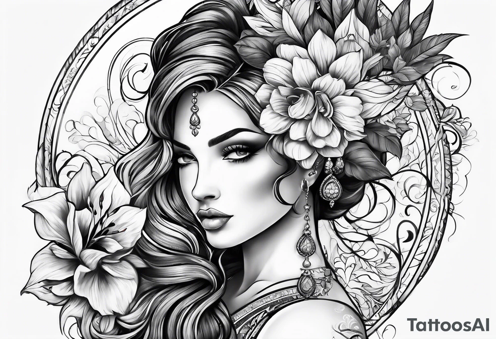 ramo de lirio tattoo idea