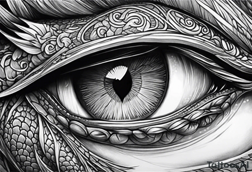 Dragon eye tattoo idea