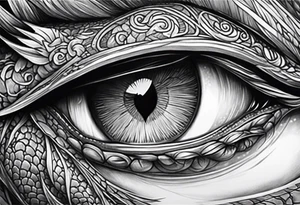 Dragon eye tattoo idea