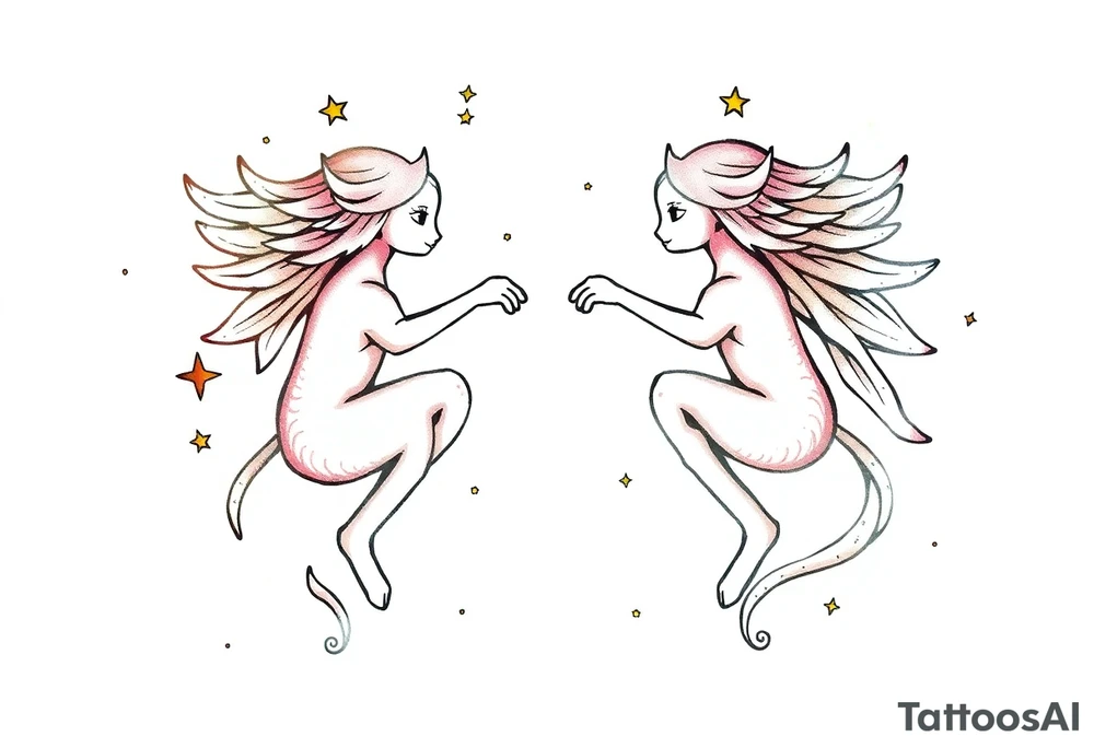 Gemini stars constellation tattoo idea