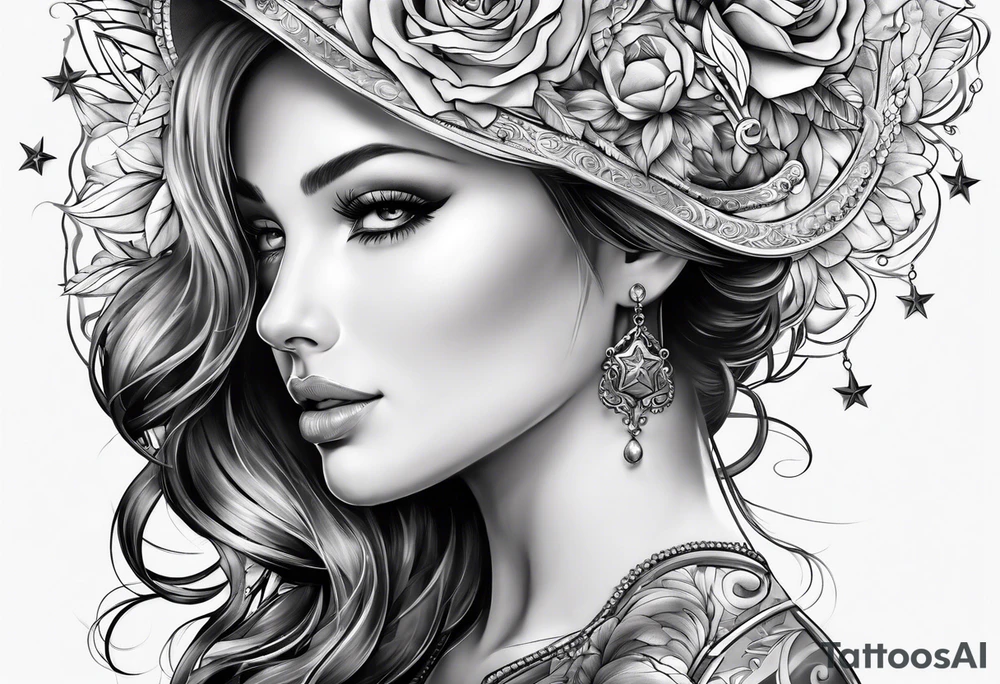 Stars cover up tattoo idea