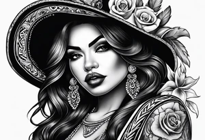 Donna chicano cholita gang tattoo idea