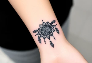 spiritual feathers ornamental mandala indian shaman rune tattoo idea