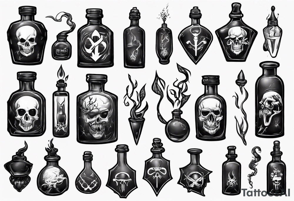 Poison bottle tattoo idea