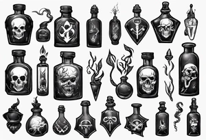 Poison bottle tattoo idea