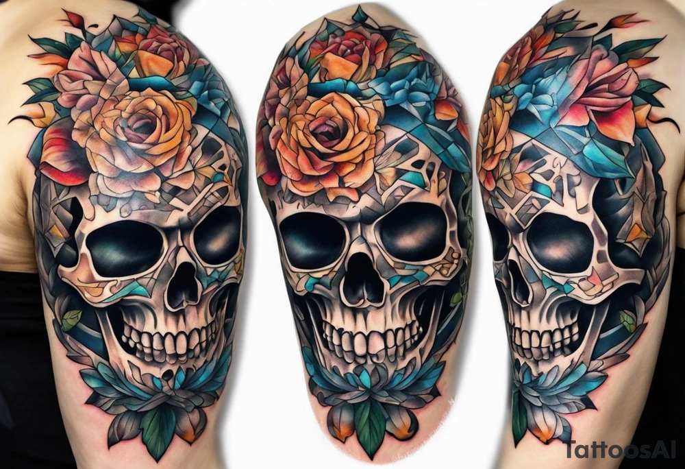 skeleton full body tattoo idea