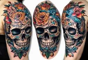 skeleton full body tattoo idea