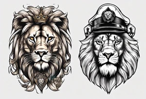 a soldier with a lion tattoo idea