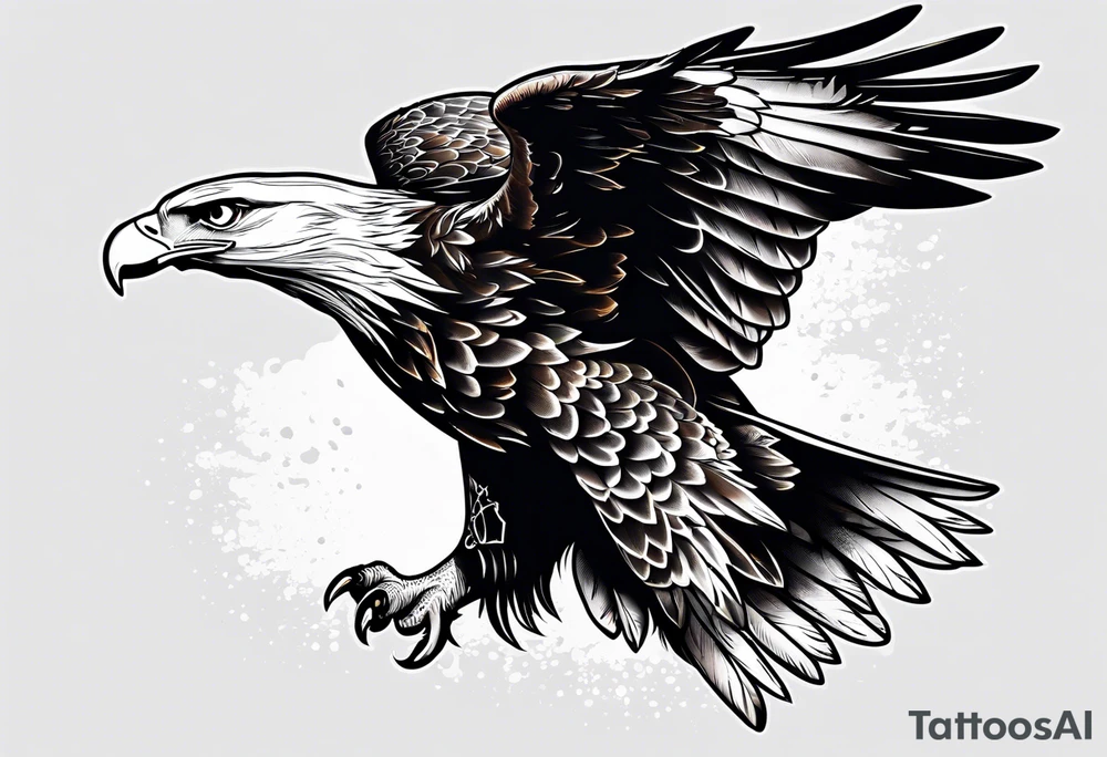 a soaring eagle tattoo idea