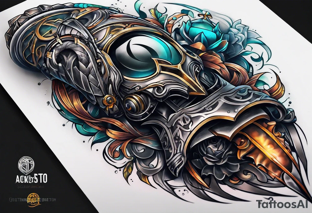 Biomechanical arm tattoo idea