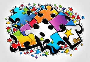 Autism puzzle piece tattoo idea