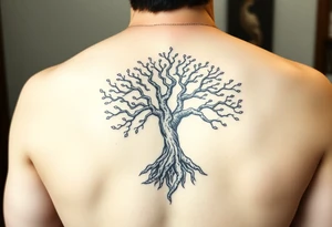 Japanese style tree of life tattoo idea