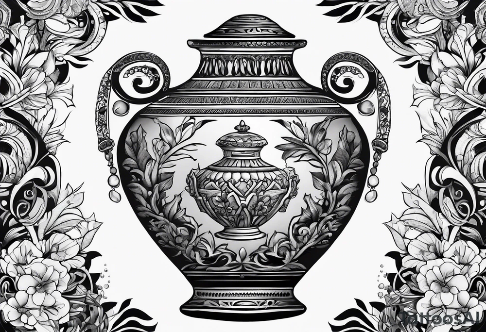 drawing ancient vase tattoo idea