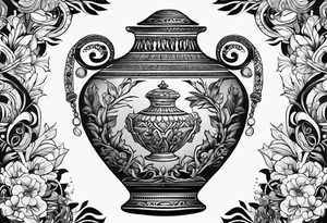 drawing ancient vase tattoo idea