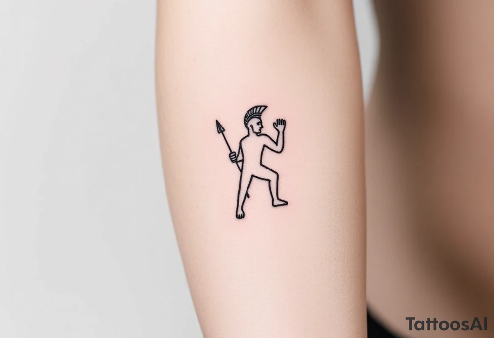 achilles the greek myth, in a symbol tattoo idea