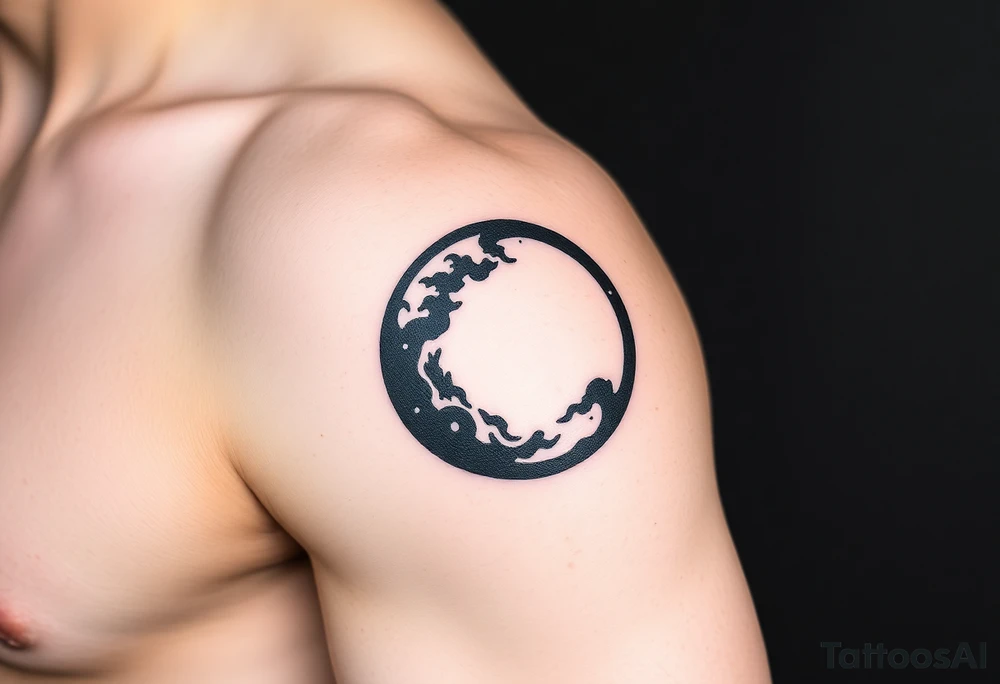 thick Japanese Enso circle tattoo idea