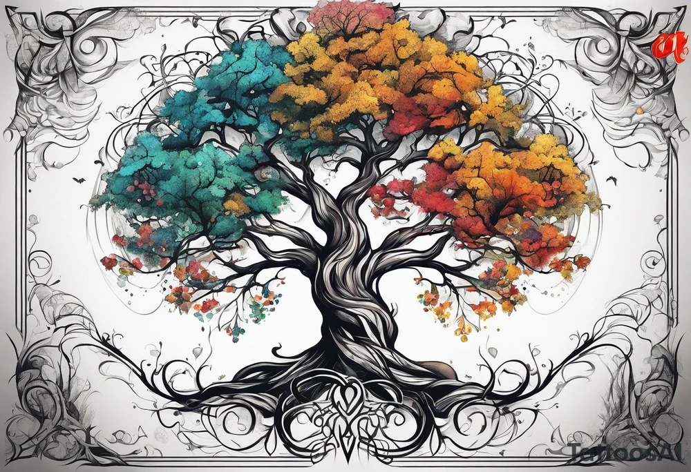 Family tree for the arm tattoo idea