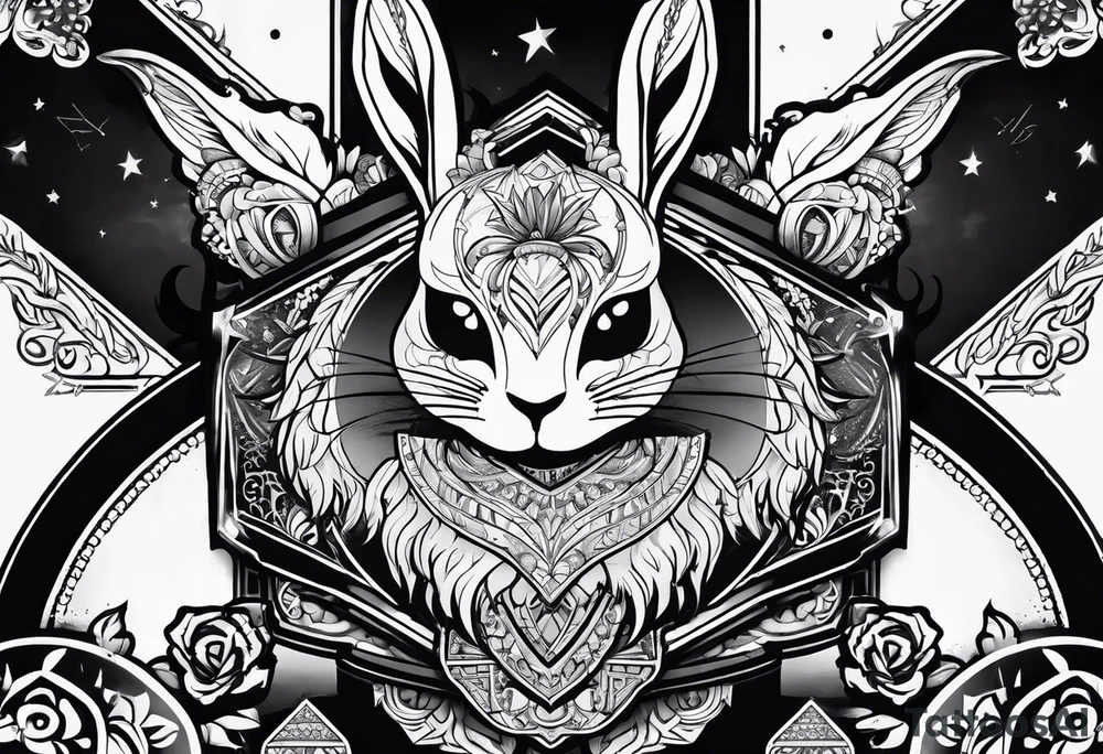 HIP HOP DJ BUNNY tattoo idea