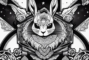 HIP HOP DJ BUNNY tattoo idea