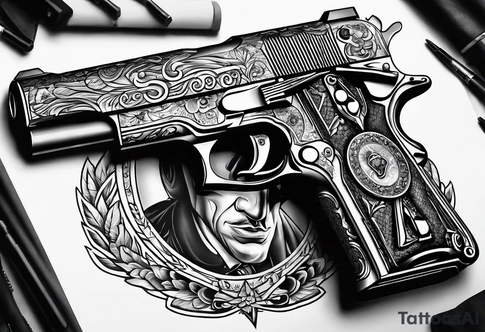 Scareface , gun , The world is yours tattoo idea
