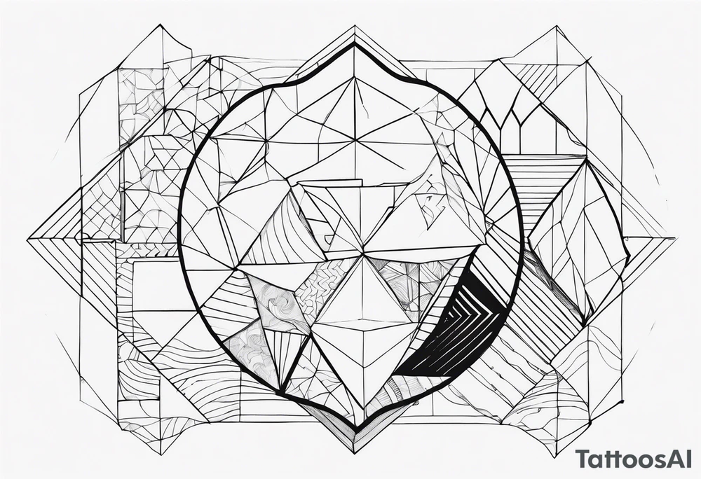 Patchwork unique tattoo idea