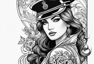 arm
 symbolism of world travel and Marine Corps tattoo idea
