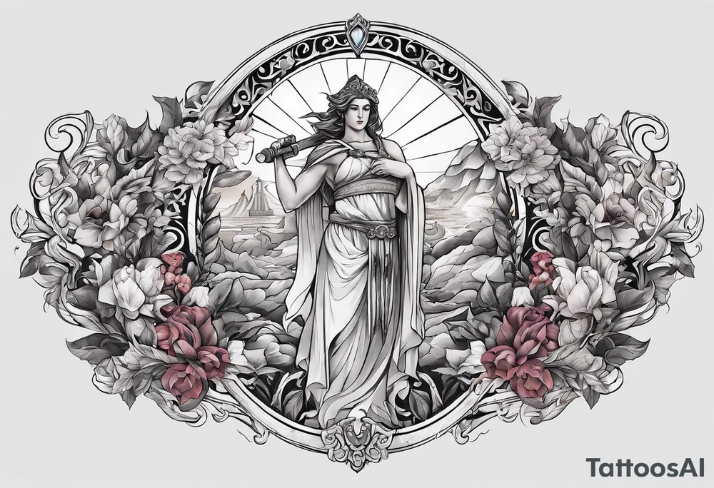 Backout tattoo of greek gods tattoo idea