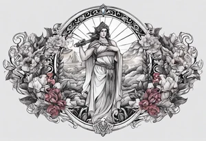 Backout tattoo of greek gods tattoo idea