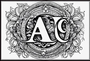 Tattoo eith alphabet satisfied tattoo idea