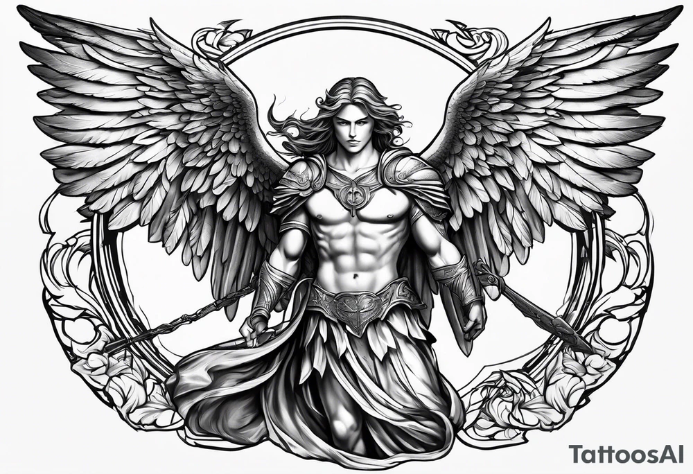 male archangel tattoo idea