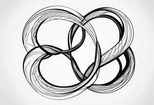 The phrase TB5 inside double infinity symbol tattoo idea