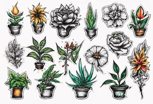 Word power on plants tattoo idea