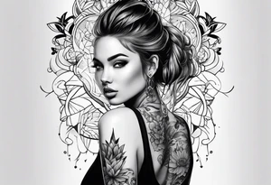 girl with tattoos tattoo idea