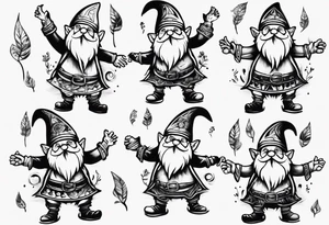 gnomes dancing in the forrest tattoo idea