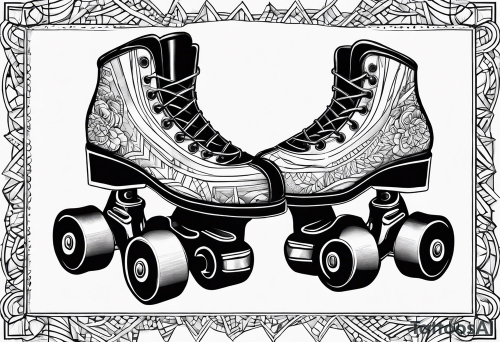 roller skates tattoo idea