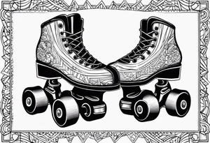 roller skates tattoo idea