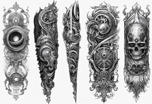 biomechanical arm sleeve tattoo idea