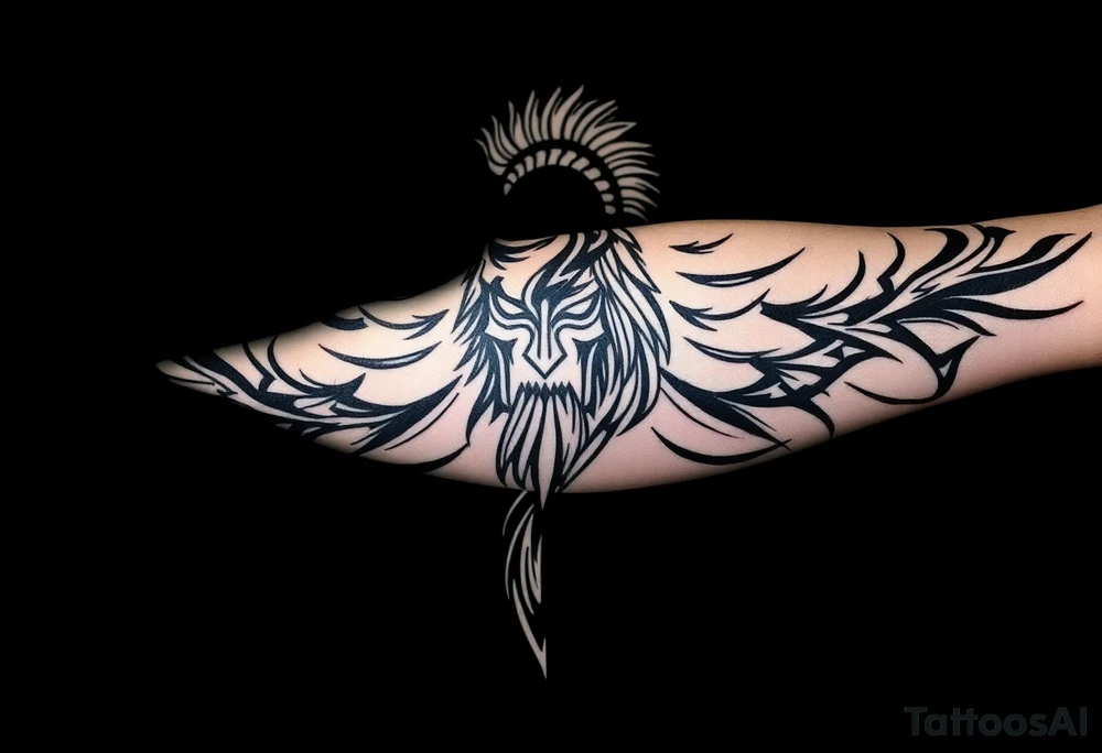 Lightening with Roman gladiator tattoo idea