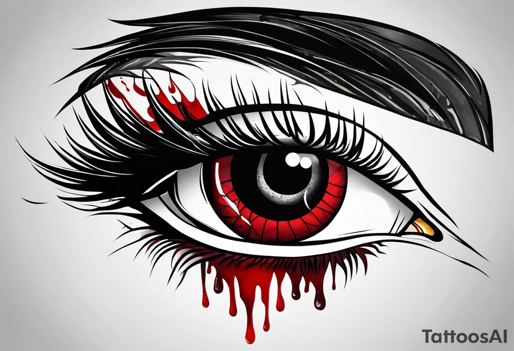 Hellsing bleeding tear eye logo tattoo tattoo idea