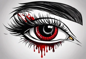 Hellsing bleeding tear eye logo tattoo tattoo idea