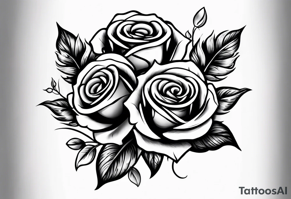 Two roses tattoo idea