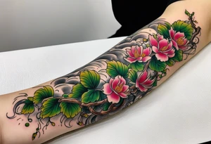Vines crawling up the arm. tattoo idea