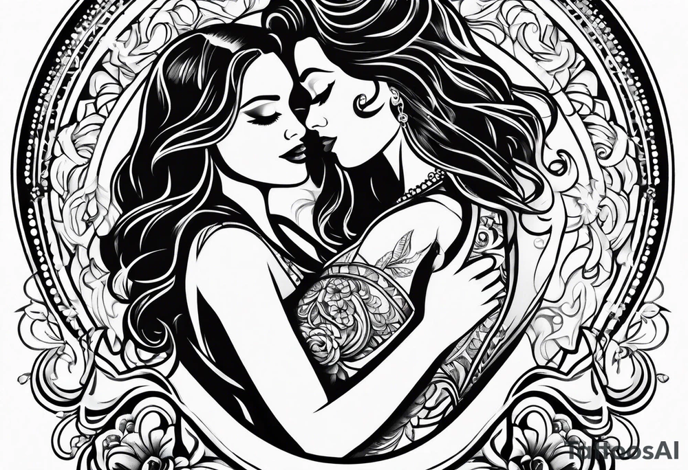 Dancing salsa bachata couple tattoo idea