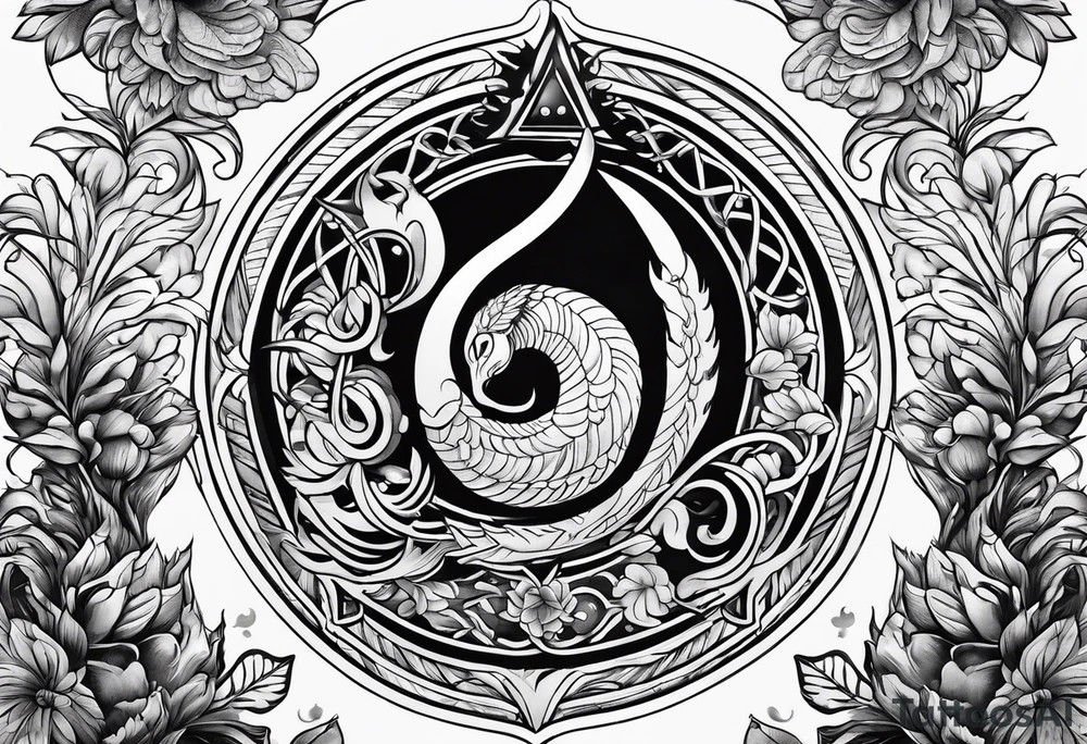 Virgo and Scorpio symbol tattoo idea