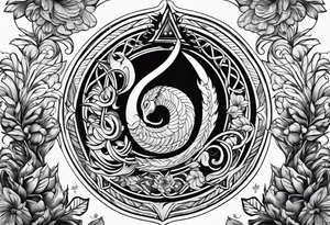Virgo and Scorpio symbol tattoo idea